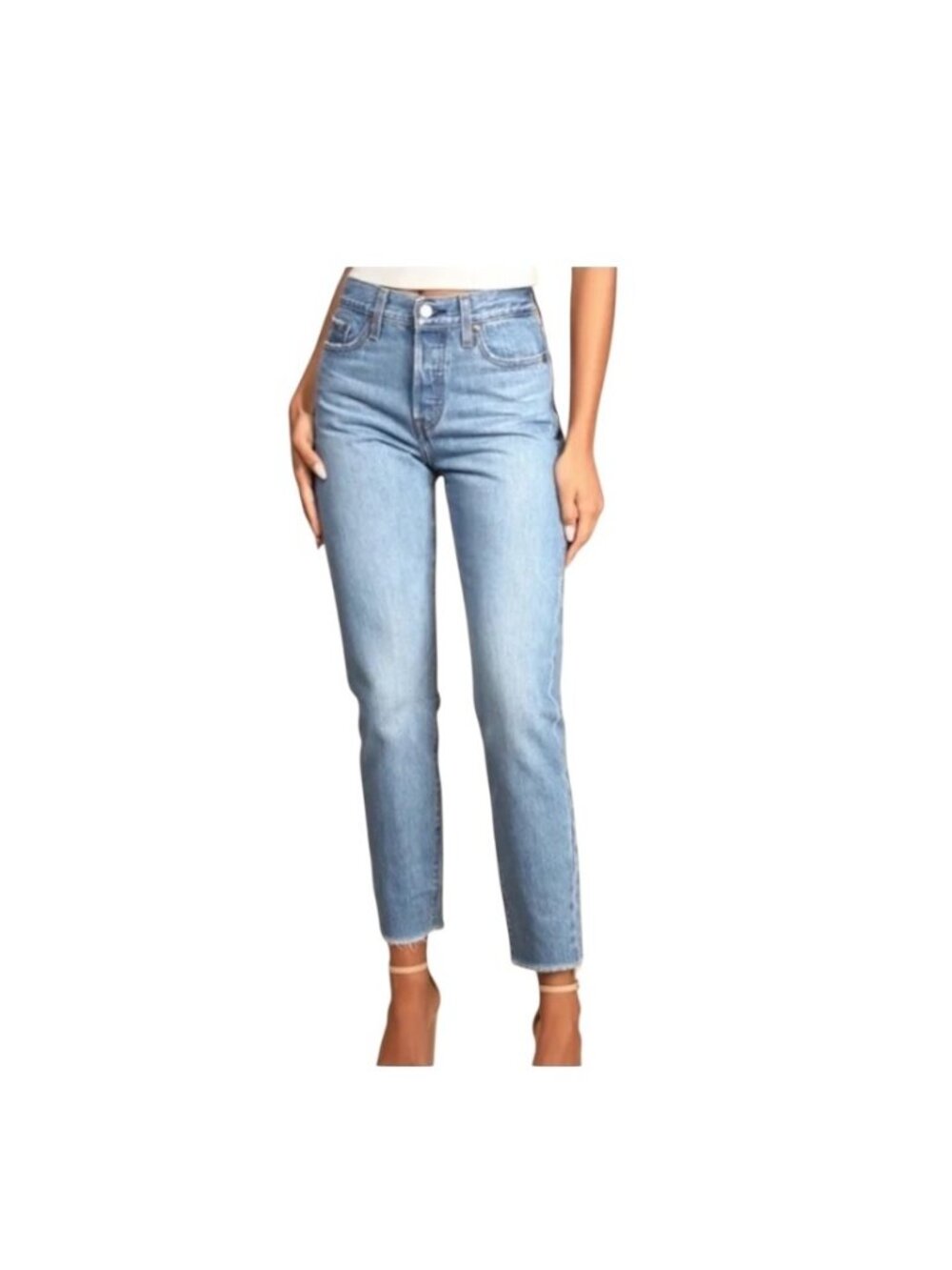 Levi’s Premium Denim Wedgie Jeans Blue Size 26 Straight Leg Minimalist Preppy